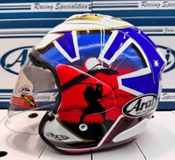 Casco Aperto 3/4 VZ-RAM ABS Classic, per Moto Harley e Moto Cruiser, Protezione Blu Guard