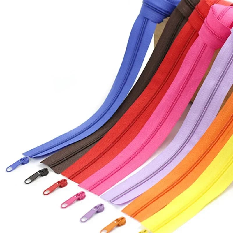 50 m/lotto # 3 Catena continua con cerniera a spirale in nylon per cucire la copertura del set di biancheria da letto con cerniere, materiali sartoriali sfusi