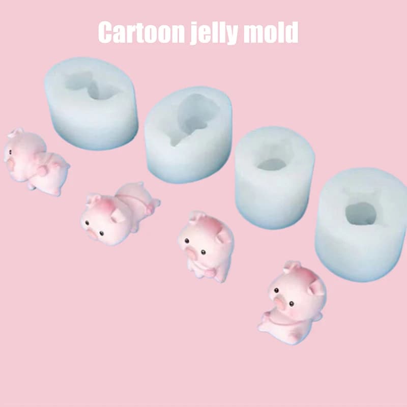 Stampo in Silicone a Forma di Maialino per Budino al Latte, Gelatina, Torta, Ghiaccio, Accessori da Cucina per Pasticceria