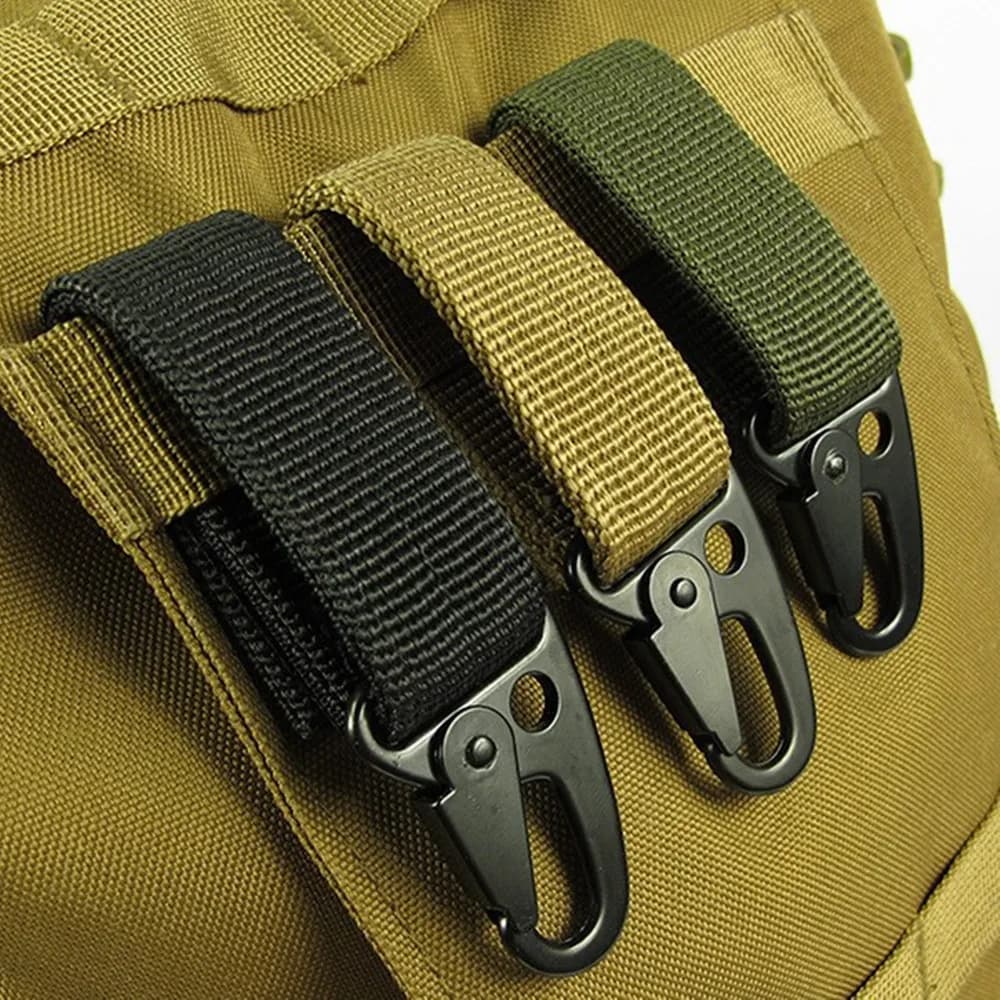 Moschettone High Strength Nylon Key Hook Military Weaving Buckle Suspension System Belt buckle Appesa Metal camping accessories