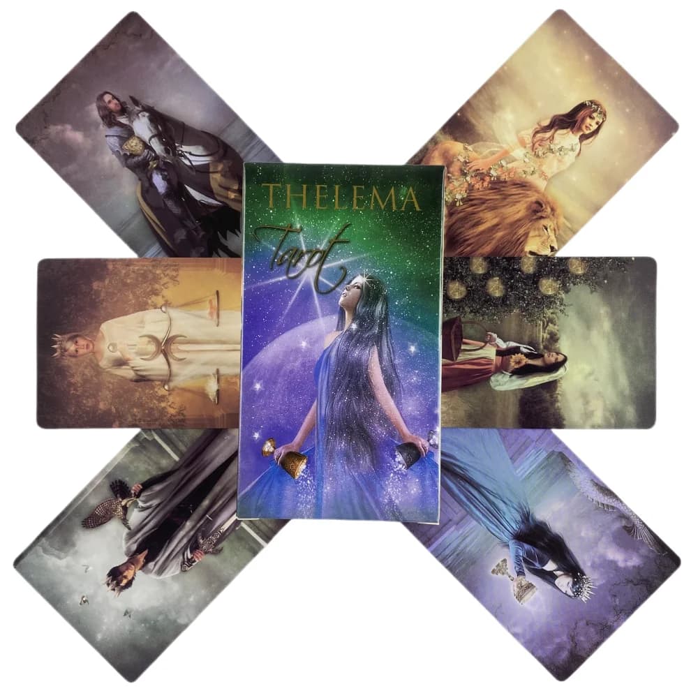 78 carte Thelema Tarot Oracle Cards For Fate Divination Gioco da tavolo Tarocchi e una varietà di opzioni di tarocchi P