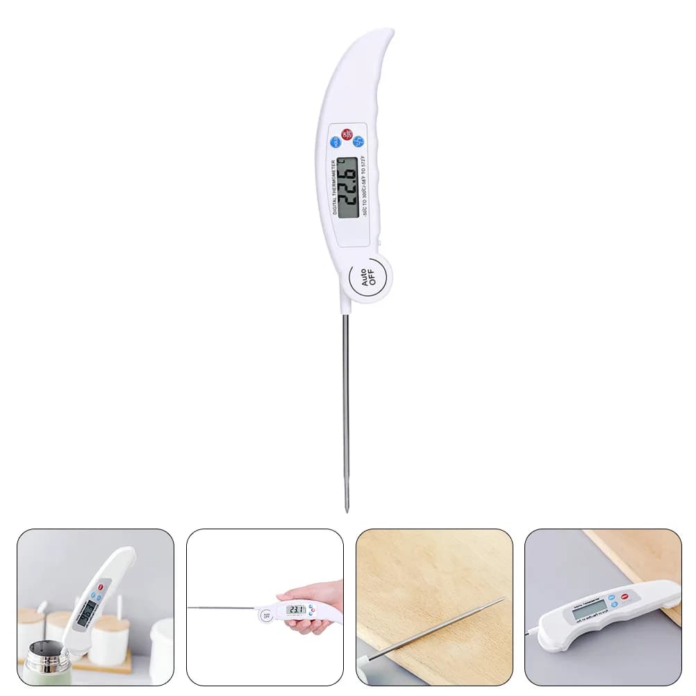 Termometro pieghevole con sonda antipolvere -50 ℃ 300 ℃ Temperatura alimentare Carne Cottura Cottura Cucina Strumento per barbecue