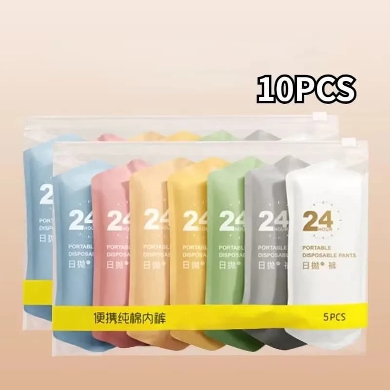 10 pz/set donne cotone mutandine usa e getta lavaggio libero portatile dopo il parto pantaloncini mensili biancheria intima quotidiana per viaggi d'affari