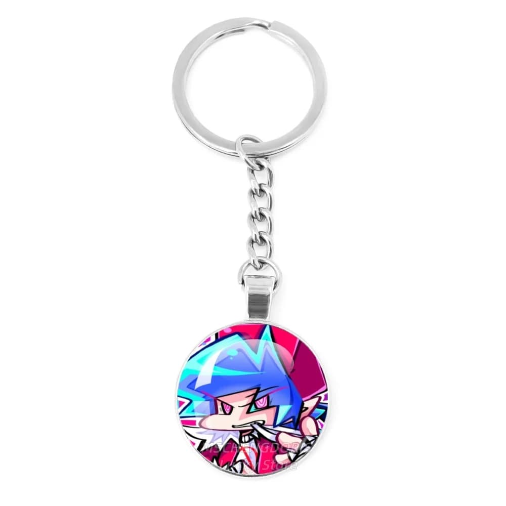 Portachiavi F-Friday Night Funkin, Personaggio Cartoon Boyfriend, Accessorio per Borsa, Gioiello Divertente a Tema Meme, Regalo per Fan - Tema Videogiochi