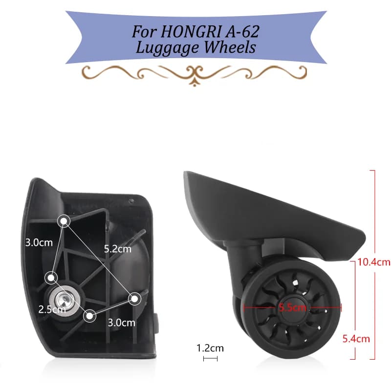 Suitable for HONGRI A-62 Suitcase Universal Wheel Luggage Accessories Spare Parts for Trolleys Wheel Replacement Repair
