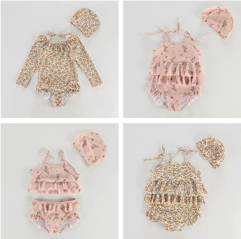 Costume da bagno per bambina con cappuccio 2026 - Nuovo bikini estivo da spiaggia per bambina - Biquini Monokini