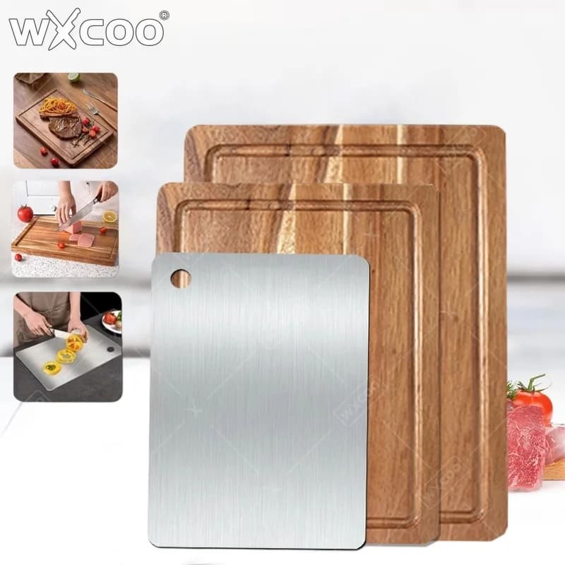WXCOO Tagliere in legno massello per cucina Tagliere per carne di frutta e verdura Tavole da portata per uso domestico Addensare Strumenti di cottura