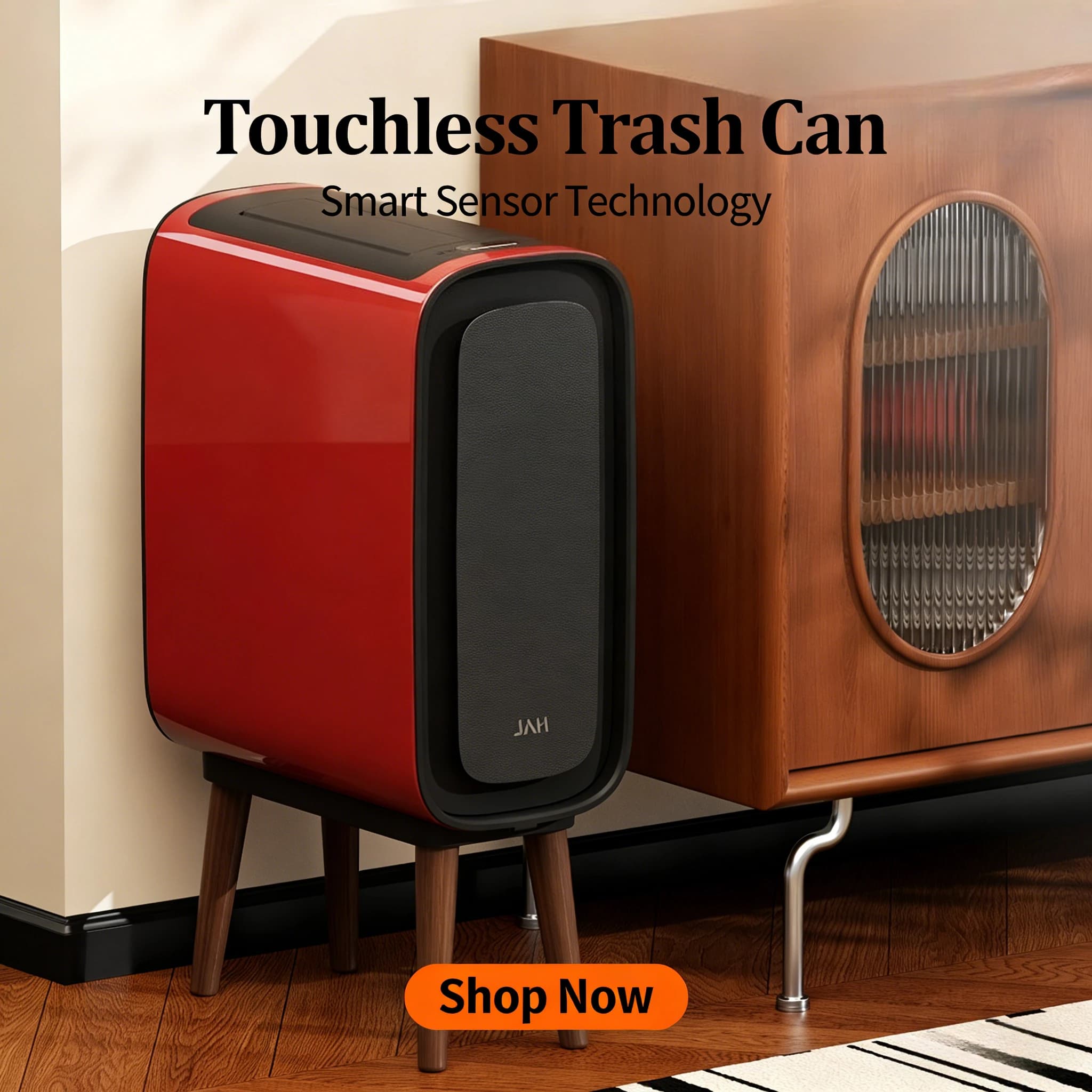 Smart Sensor Trash Can Stainless Steel Waste Bin Automatic High Feet with Lid Garbage Bins Narrow Wastebasket Kitchen Dustbin