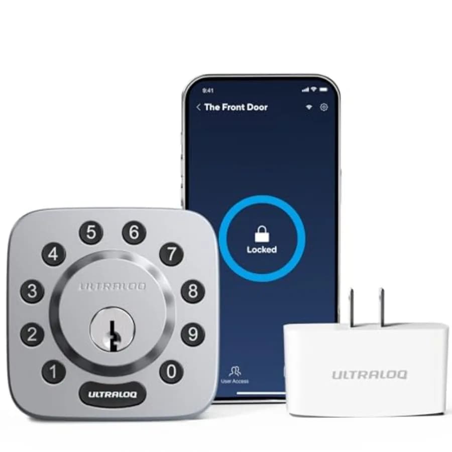 Serratura Intelligente Bluetooth U-Bolt + Bridge WiFi in Nichel Satinato
