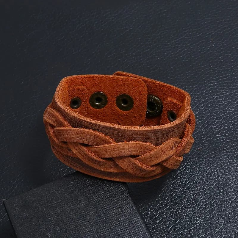 Trend Multi-Layer Leather Braided Diy Letter X Bracelet Charm Men's Bracelet New Fashion Hip Hop Punk Jewelry Accessories Gift