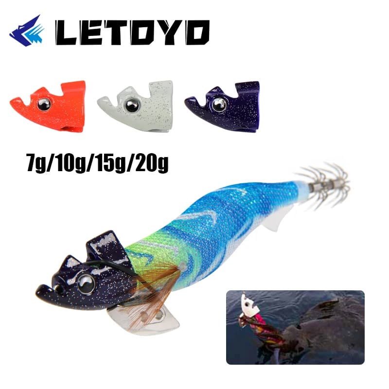 2pcs Fishing Bait Lure Tackle Accessories 7g 10g 15g 20g Squid Jig Tip Run Weight Sinker for Wood Shrimp Prawn Lure Bait