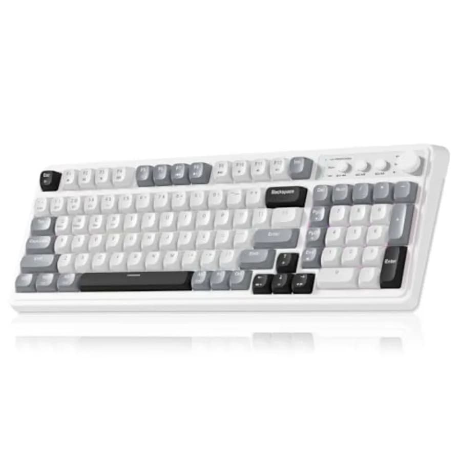 99 Wireless Keyboard, Custom Computer Keyboard, Tri-Mode Bluetooth 5.0/2.4GHz/USB-C Cute Creamy Gaming Keyboards with Number Pa