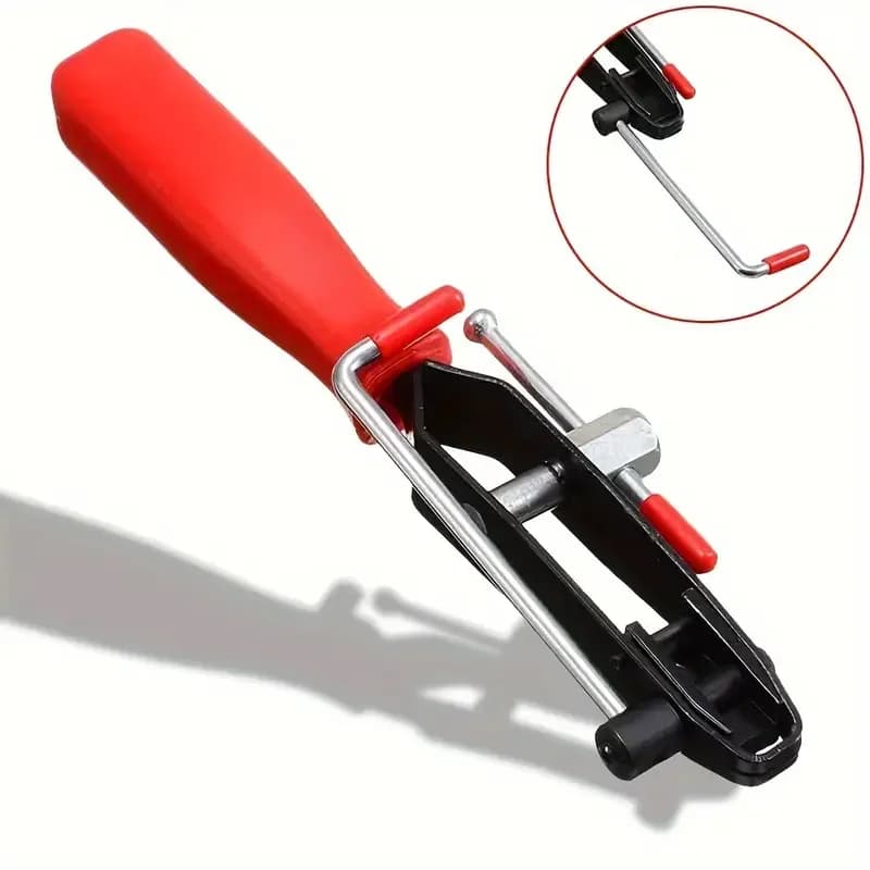 Pinza Professionale per Fascette Stringitubo, per Tubi Carburante, Tubi Refrigerante, Sistema del Vuoto, Clip da 10mm, Attrezzo per Riparazione Auto