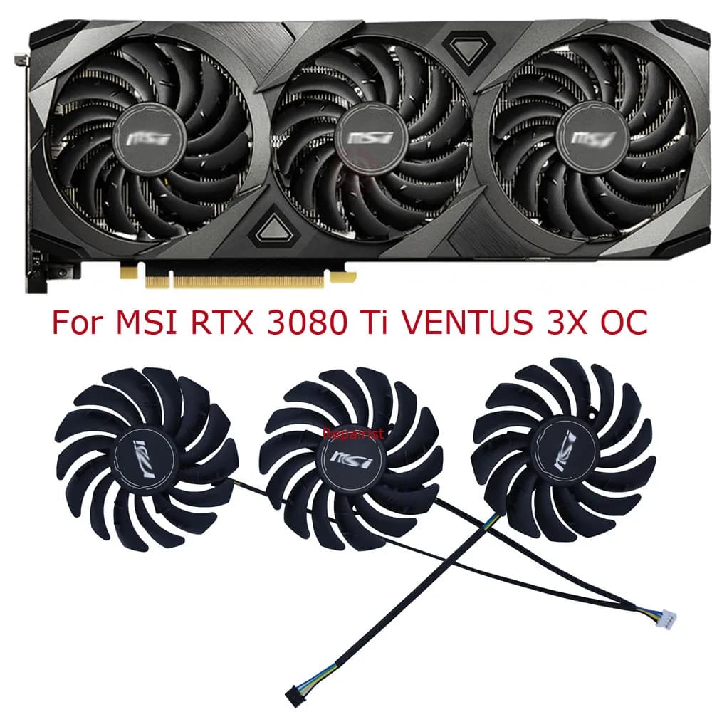 Ventola della scheda video, PLD09210B12HH, dispositivo di raffreddamento GPU, per MSI RTX 3080Ti 3070Ti 3060Ti VENTUS 3X, per MSI RTX 3080 3070 3060 VENTUS 3X OC
