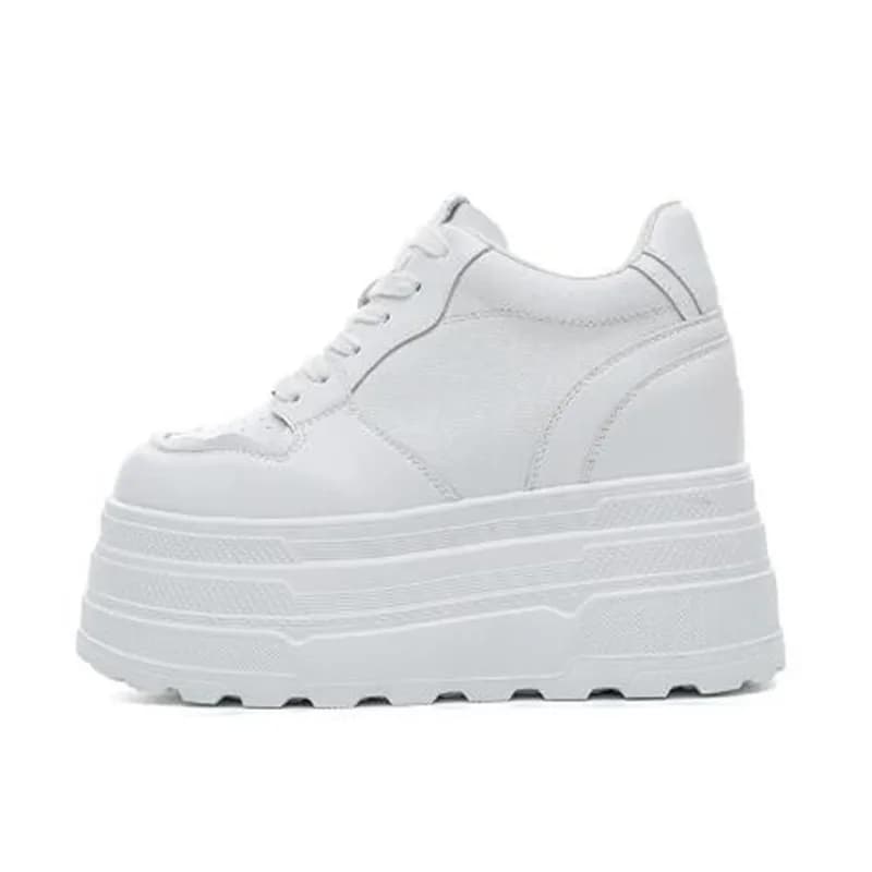 Women's Shoes with Plateau 12CM, Fashion Outdoor Moccassini, Mixed Colors, Veneer, Sneakers Casual Trendy Spring Summer
