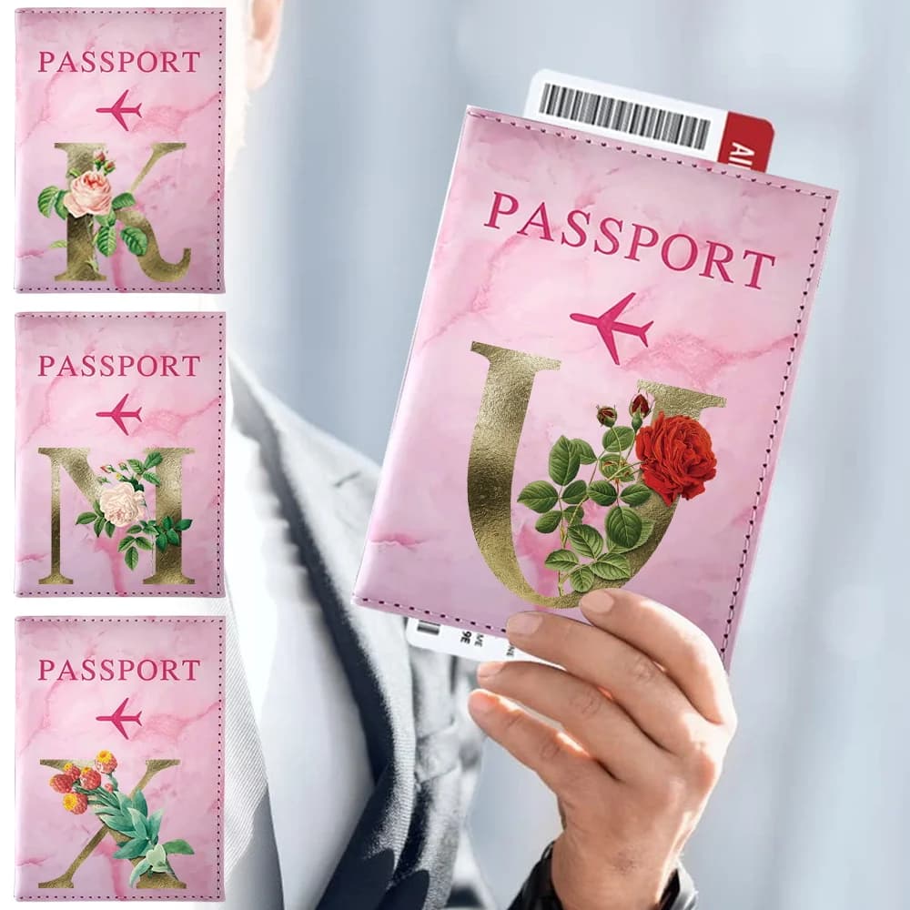 Custodia per passaporto porta passaporto in pelle borsa per documenti da viaggio stampa borsa per passaporto serie Golden Flower borse per carte di credito ID da viaggio