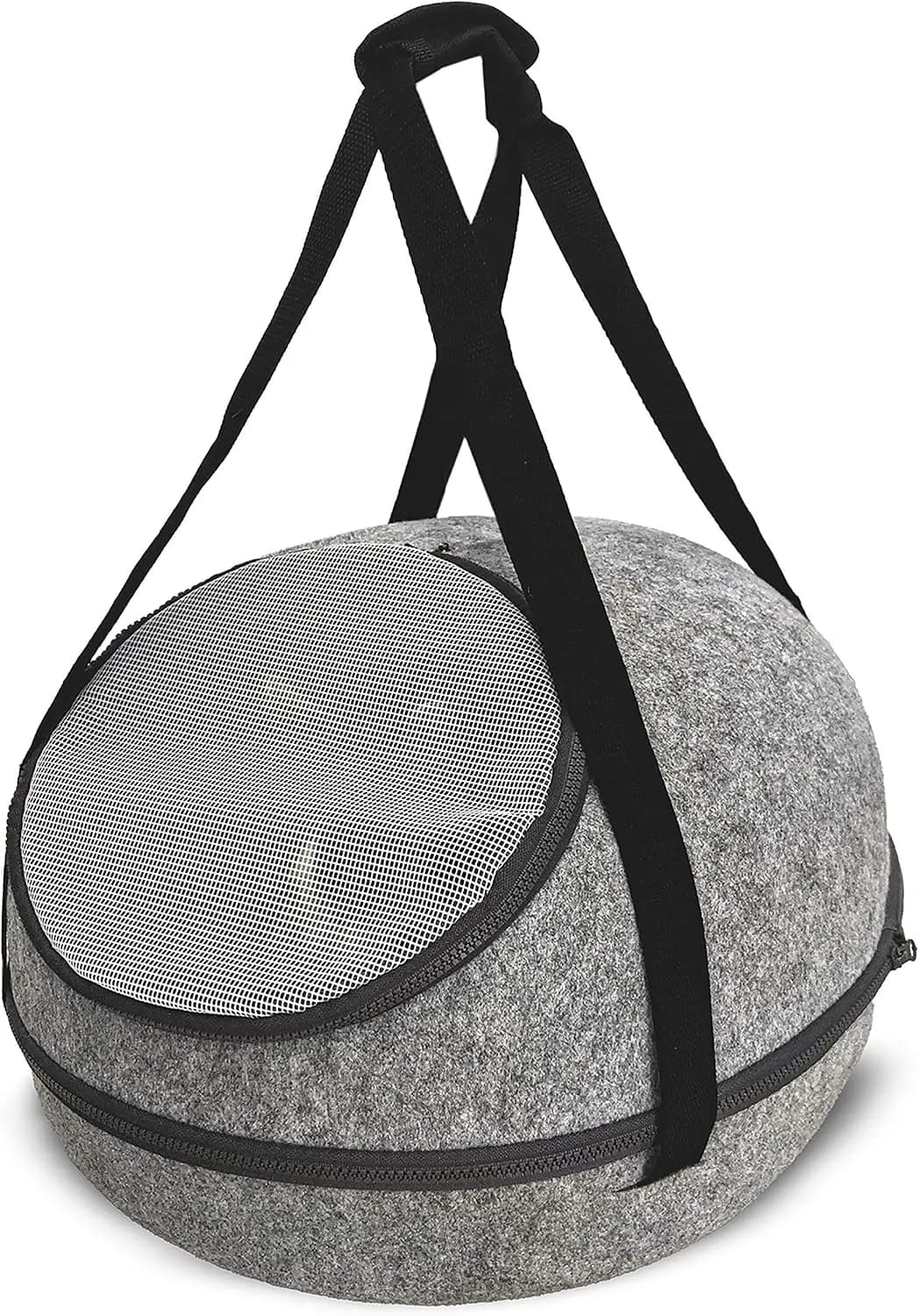 3-in-1 Sleep & Go Cat Carrier: Portable Pet Travel Bag Converts to Carrier, Cave & Bed, Adjustable Strap for Vet Visits