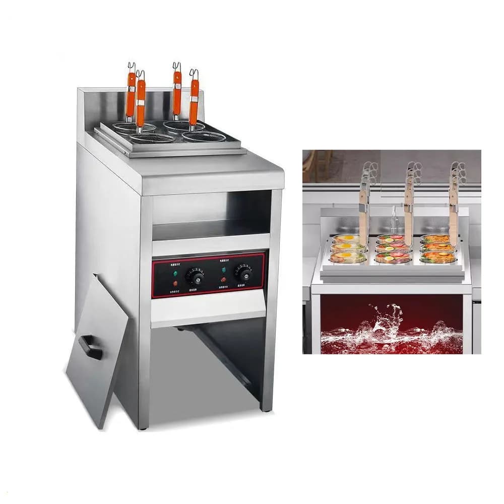 Cuocipasta Elettrico Automatico con Cestello, Attrezzatura da Cucina, Macchina per Cuocere la Pasta a Riscaldamento Rapido