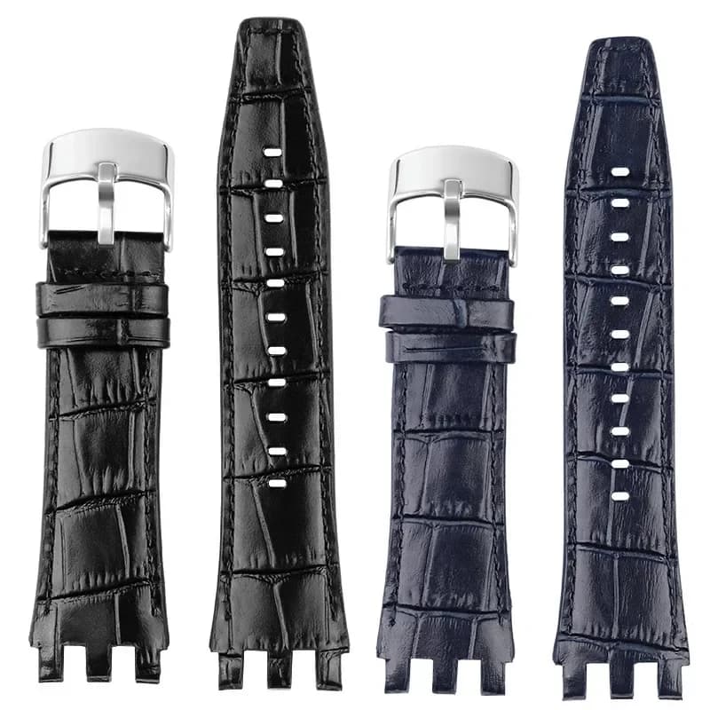 New Style Watch Band Genuine Leather For Swatch SVG Mechanical Watch Series Svgk403 402 SVGB400 Bracelet Strap Men 22mm