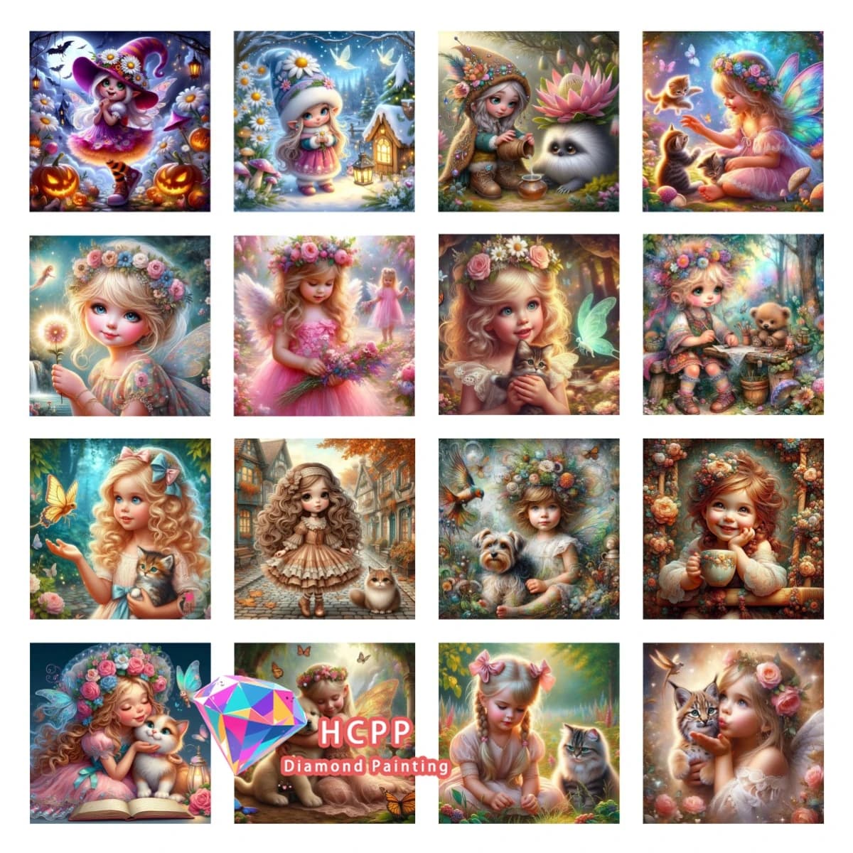 Fairy Butterfly Elf Girl Diamond Painting Kit Square Round Diamond 5D DIY Mosaic Handmade Art Adult Gift Crafts Home Decoration