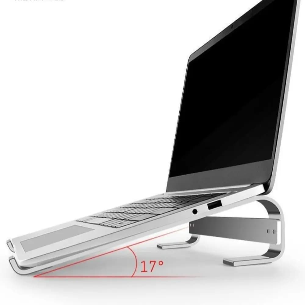 Supporto per laptop in lega di alluminio Supporto per notebook ergonomico antiscivolo in silicone Supporto per computer pieghevole portatile Ambiente per ufficio