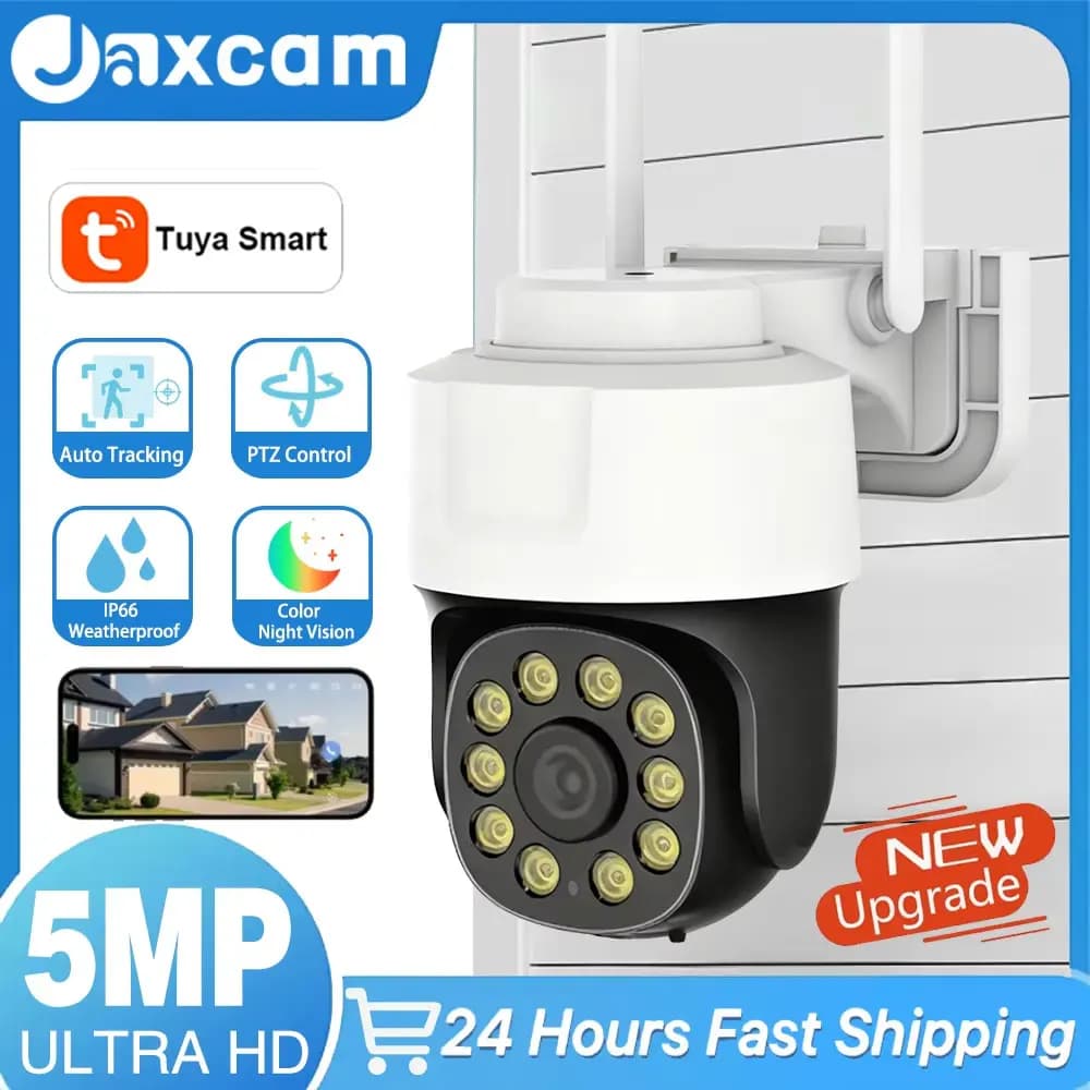 Telecamera di rilevamento mobile AI da 5 MP HD Wifi Telecamera di monitoraggio delle chiamate video vocali bidirezionali Baby Monitor Sorveglianza per visione notturna a colori