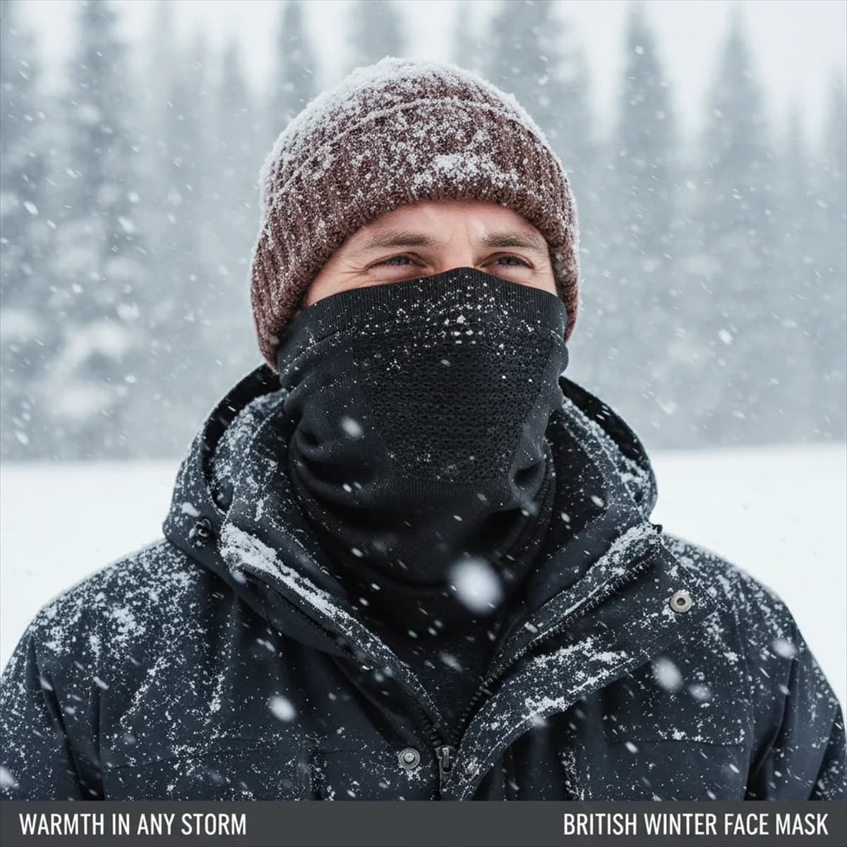 Multi-Function Winter Tube Scarf, Thermal Knitted for Face Neck & Head, Breathable for Hiking Cycling Ski Neck Warmer Tube Scarf