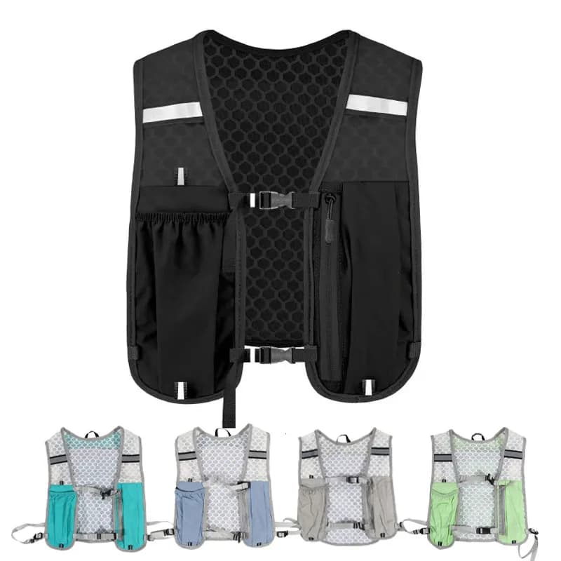 Running Hydrating Vest Backpack Ultralight Hydration Jogging Vest Men Breathable Marathon Bicycle Bag Water Bottle 500ML