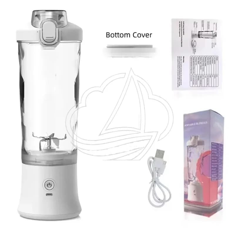 Frullatore Elettrico Portatile da 600ML, Ricaricabile USB 4000mAh, Spremiagrumi Colorato per Frullati