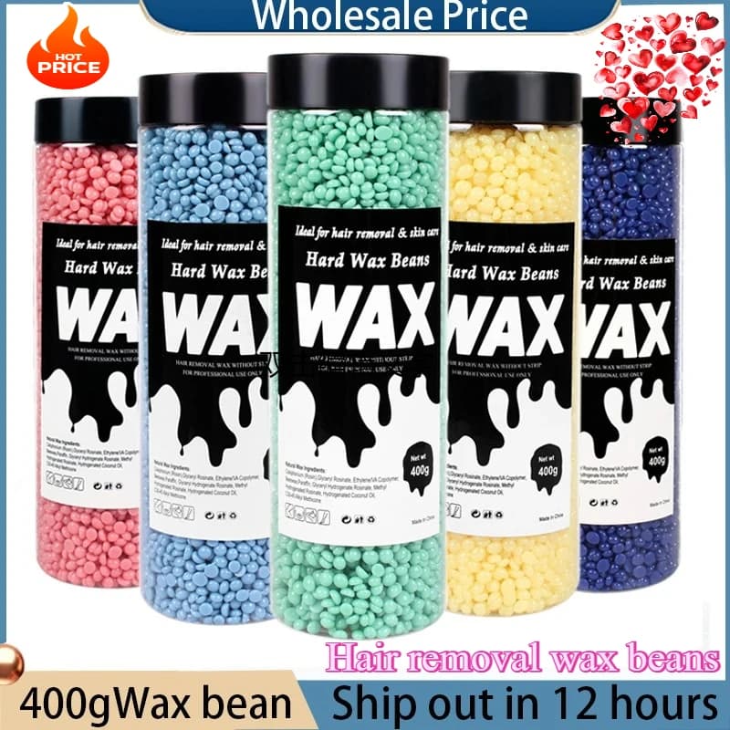 200g/400g Hard Wax Beans Hot Film Painless Depilated Brazilian Waxing Beads For Waxing Machine For Bikini Face Body Hair Removal
