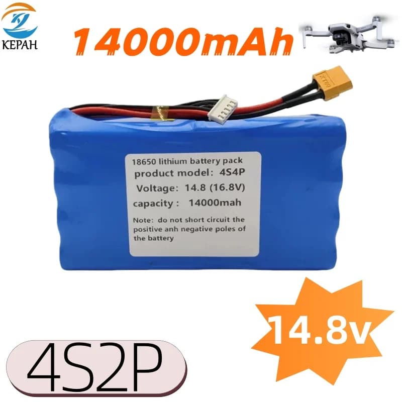 14,4 V~16,8 V 14000 mAh 4S4P 14,0 Ah, integrated BMS, used for drones