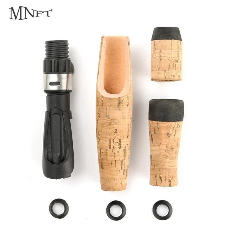 MNFT 1 set di canne da pesca spinning per riparazione edifici, impugnatura in sughero composito e sedile per mulinello