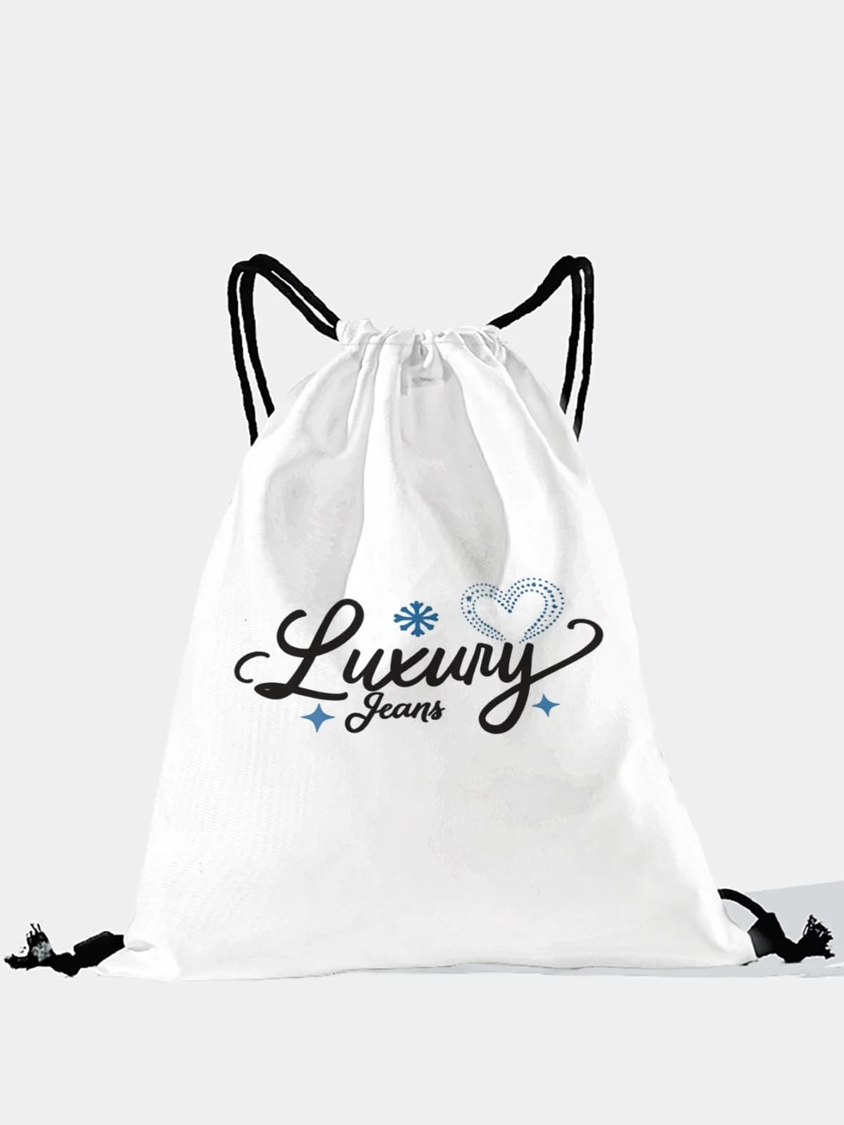 Zaino con coulisse stampato Love, borsa sportiva leggera, adatta per palestra, yoga, viaggi, scuola, shopping e uso quotidiano
