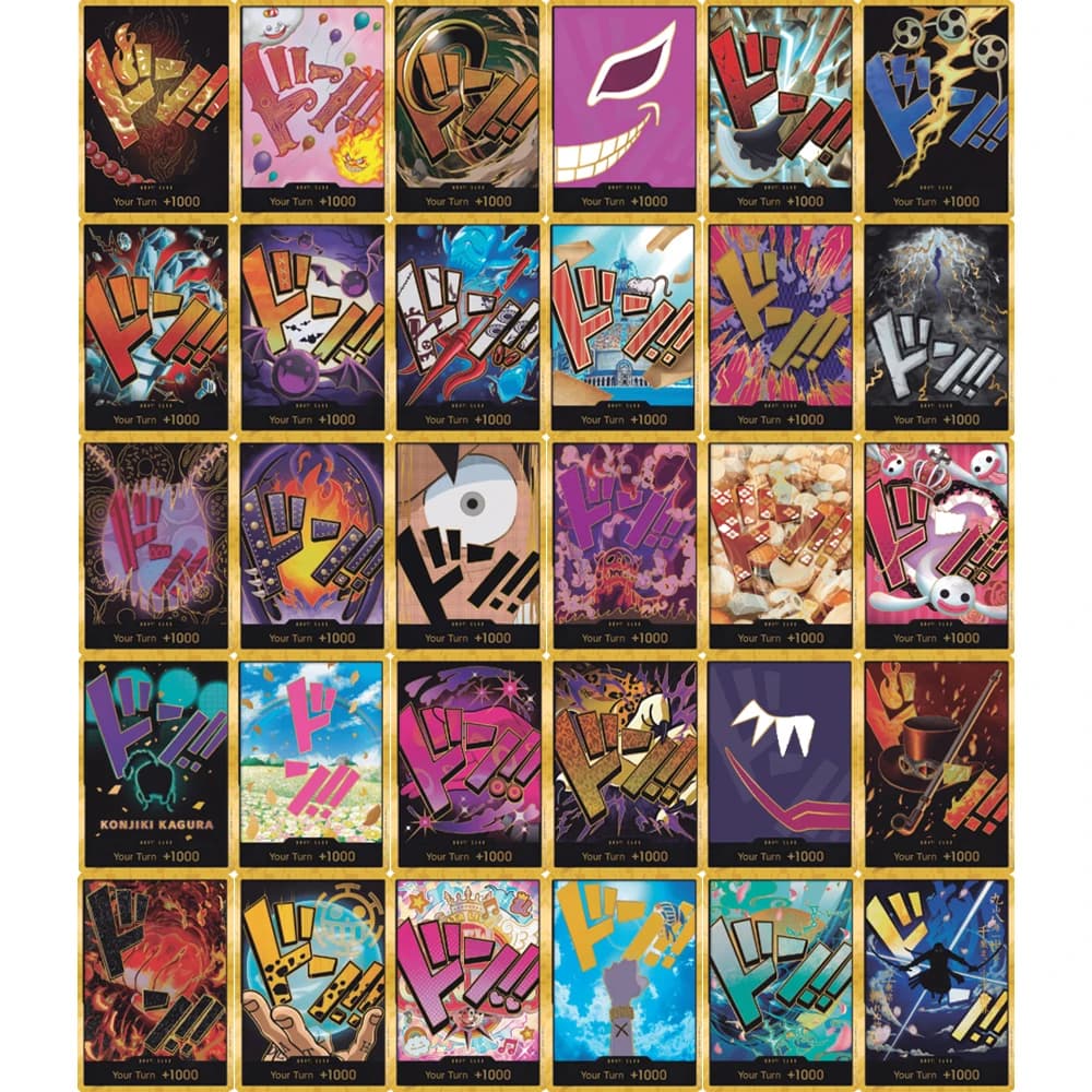 Anime OPCG TCG 30Pcs The Best PRB-01 GOLD DON!! Collection Card Foil English SUPER PARALLEL FOIL NM Refraction Flash Child Gifts