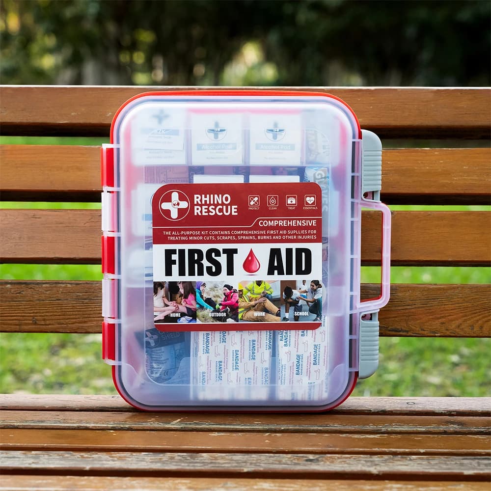 RHINO RESCUE 350 pezzi OSHA Kit di pronto soccorso multiuso, forniture mediche professionali per la casa e l'ufficio, per emergenze, scuola