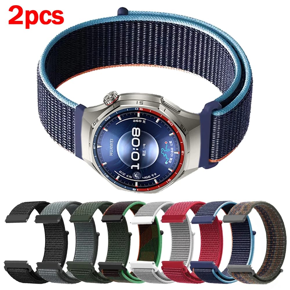 2 pezzi 20mm 22mm cinturino in nylon intrecciato per Huawei Watch GT6 PRO GT6 GT5 4 3 cinturino sportivo per Huawei Watch 5 46mm 4Pro braccialetto
