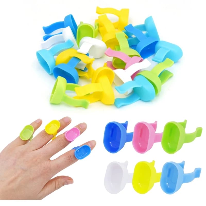 20 Pz Dentale Usa And Drop Mixing Bowl Cup Bar rings Flat Dappen Plastic Profilament Ring for Tooth Whitening Laboratory Tools