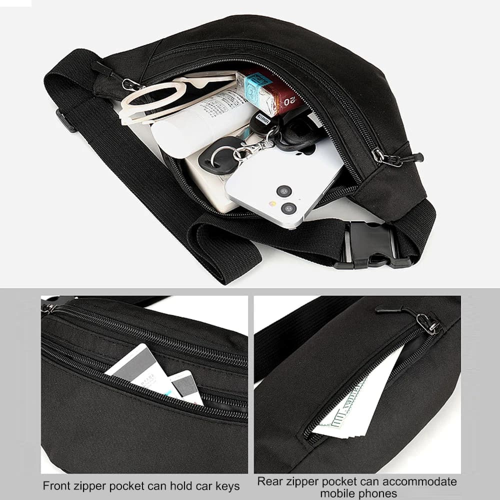 1PCS Fanny Packs for Men and Women, Water Resistant Sports Waist Pack Bag Bum Bag for Travel Hiking Running