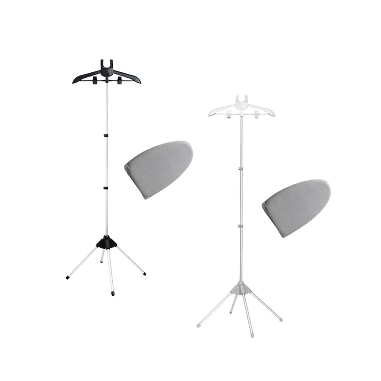 Stendibiancheria pieghevole per indumenti Raccordi metallici Supporto per ferro da stiro telescopico ad altezza regolabile Staffa per macchina da stiro