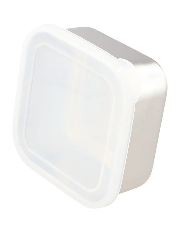 Contenitore ecologico in acciaio inossidabile, contenitori versatili come da immagine, coperchio in silicone, contenitore per il pranzo, facile da pulire, coperchio con chiusura sicura