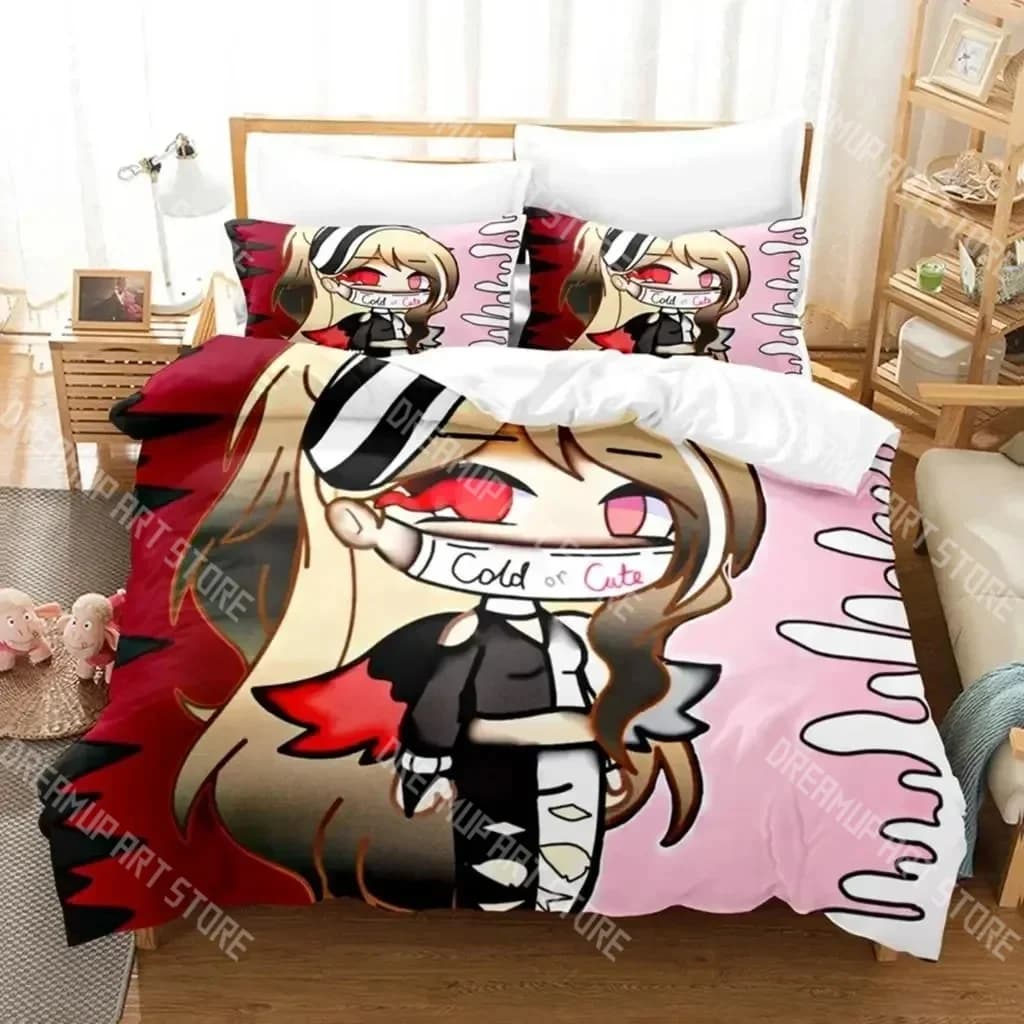 Fashion Cartoon Gacha CLUB Bedding Set Single Twin Full Queen King Size Bed Set Kids Bedroom Duvetcover Sets Bed Sheet Set