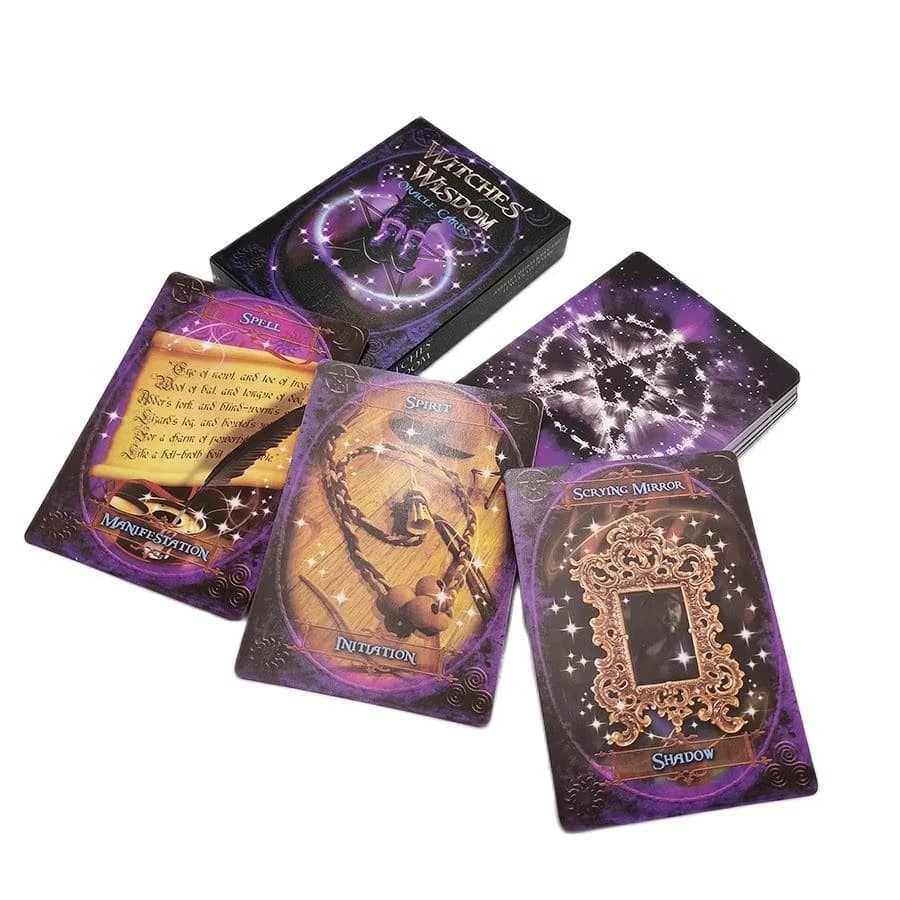 Per le streghe Saggezza Oracle Tarocchi Carte Stupendo mazzo di carte Gioco da tavolo per feste in famiglia Giochi di intrattenimento di carte da gioco