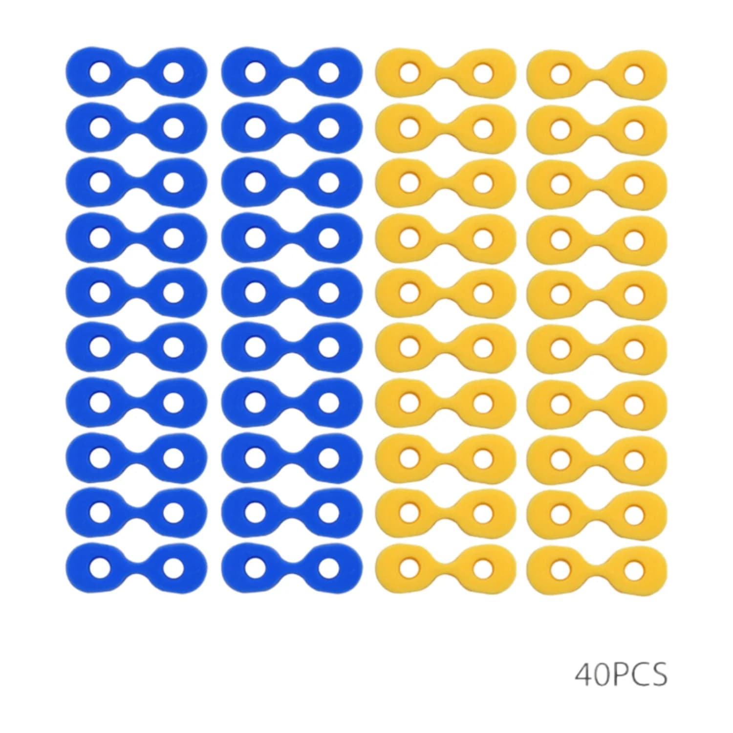 40 Pz Dental Cuneo Matrix Matrici Dente Separatore Gomma Elastica Cunei di Fissaggio 2.0mm Giallo 2.5mm Blu 135 ℃ Resistente al calore