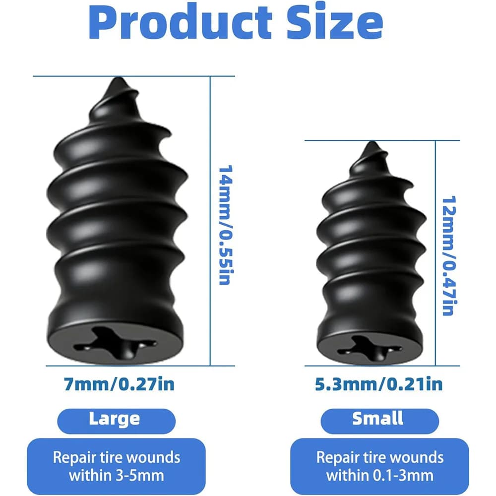 10-400 Pezzi Chiodi per Riparazione Pneumatici Auto e Moto, Chiodi in Gomma e Metallo per Riparazione Forature di Camion, Scooter e Biciclette