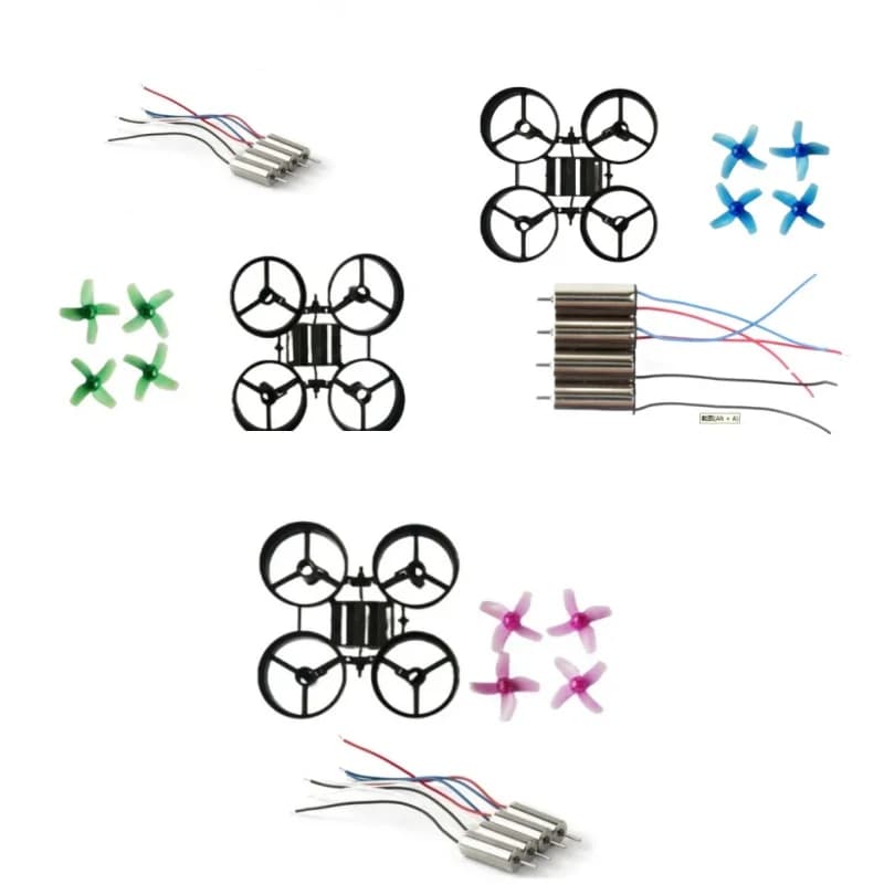 JJRC H36 Eachine E010 Furibee F36 Mini RC Quadcopter 615 Motore CW CCW Interasse Telaio 65mm Viola Blu Verde Eliche Fit