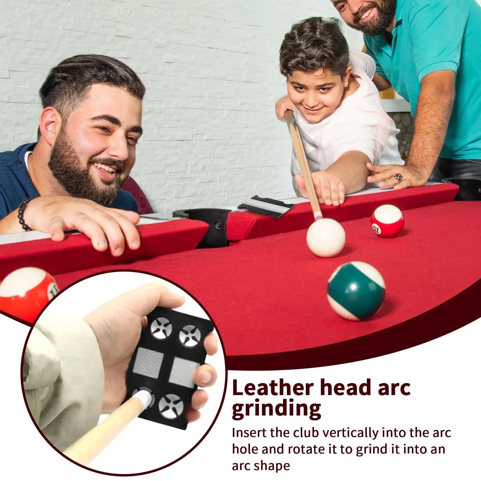 Pool Stick Tip Shaper Pool Cue Tips Sostituzione portatile Precision Scuffer Accessori da biliardo per l'allenamento pratico di cura quotidiana