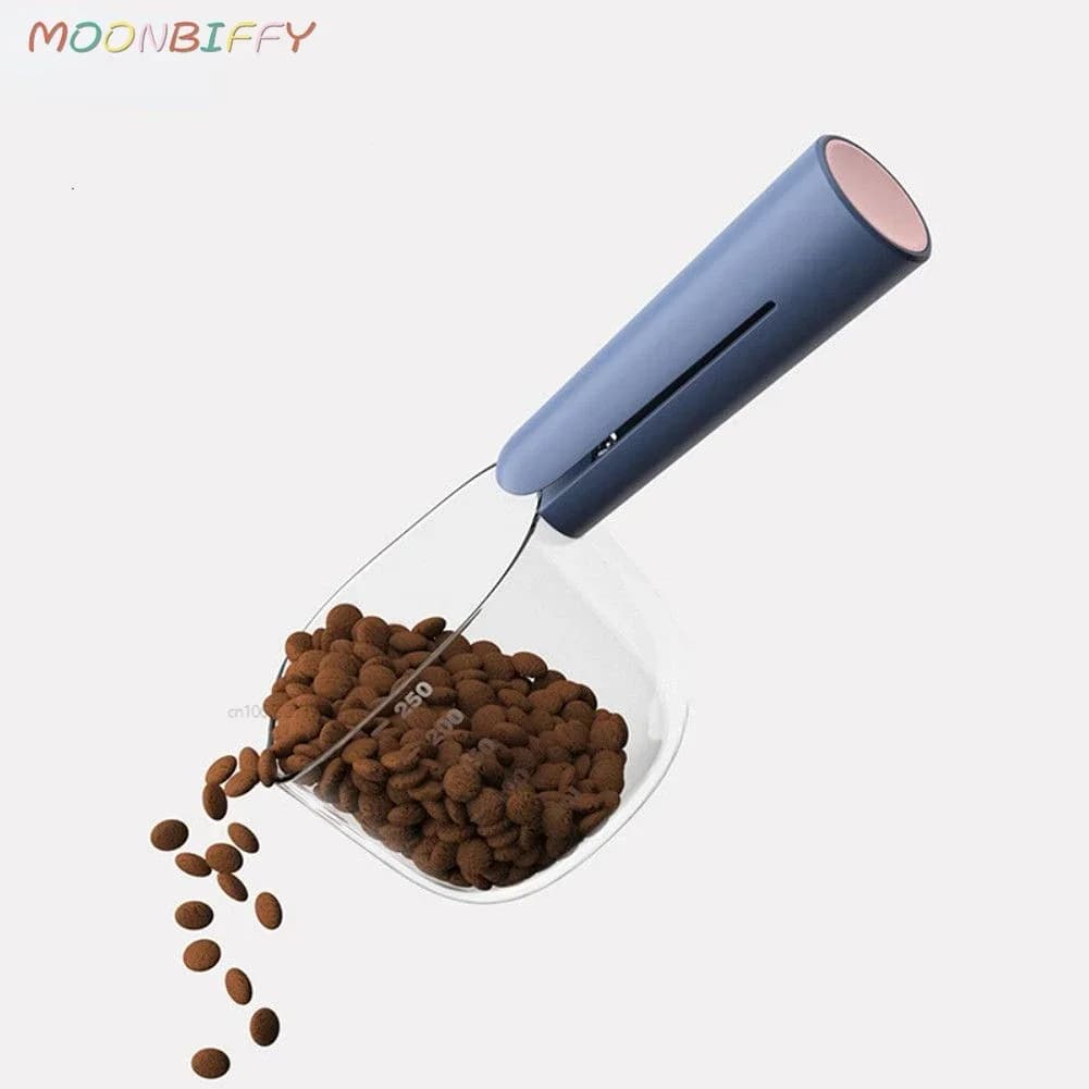 Tazza per alimenti per animali domestici per cani ciotola per l'alimentazione del gatto bilancia da cucina cucchiaio misurino portatile con alimentazione in scala forniture trasparenti