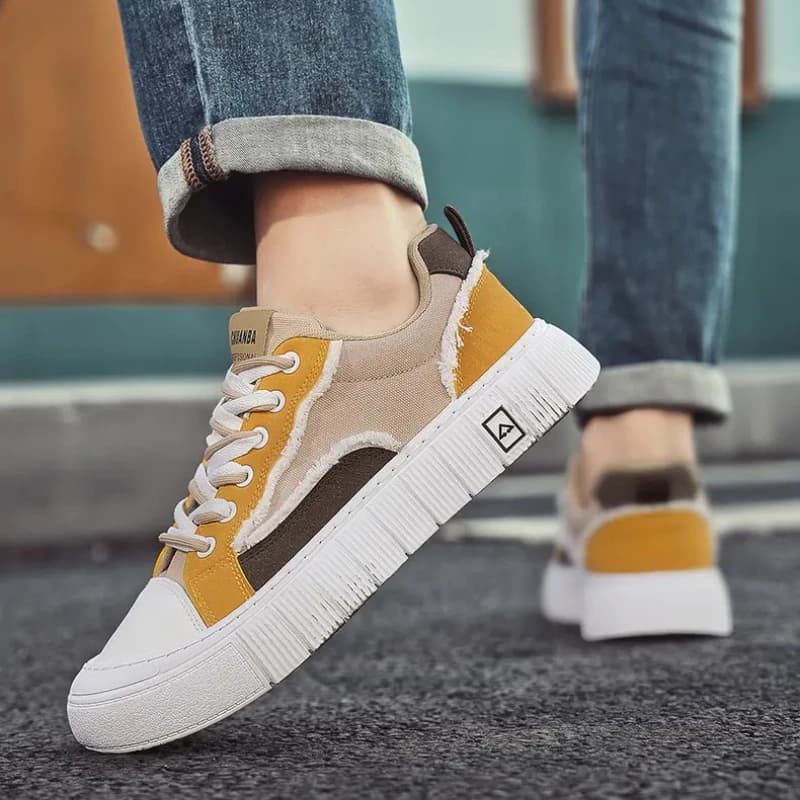 Nuove scarpe basse da uomo, scarpe sportive e per il tempo libero, scarpe in tela, scarpe da uomo