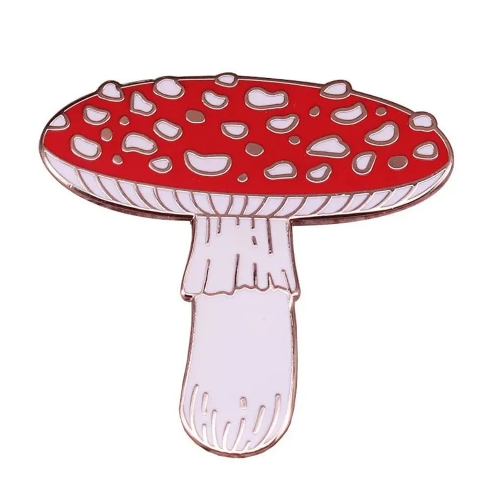Red Mushroom Enamel Pins Brooches for Women Cartoon Badge on Backpack Hat Decoration Accessories Anime Jewelry Fans Gift
