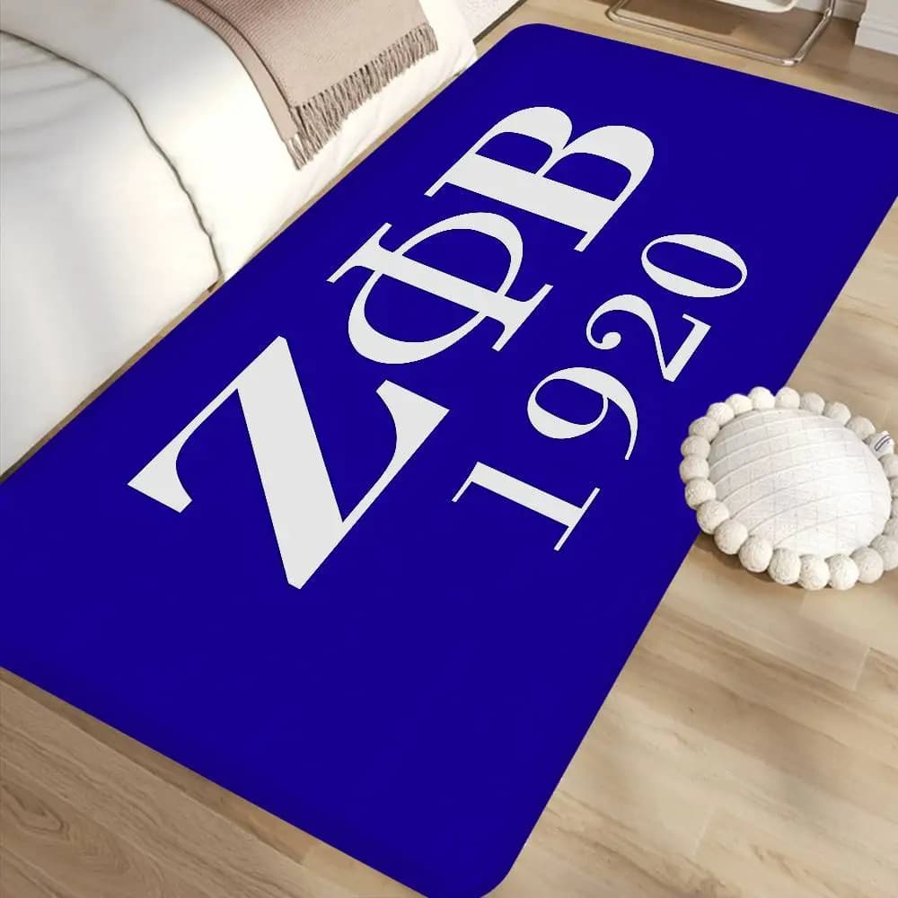 Zeta Phi Beta Hallway Carpet Non-Slip Laundry Room Mat Laundry Decor Balcony Child Living Room Bedside Area Rugs